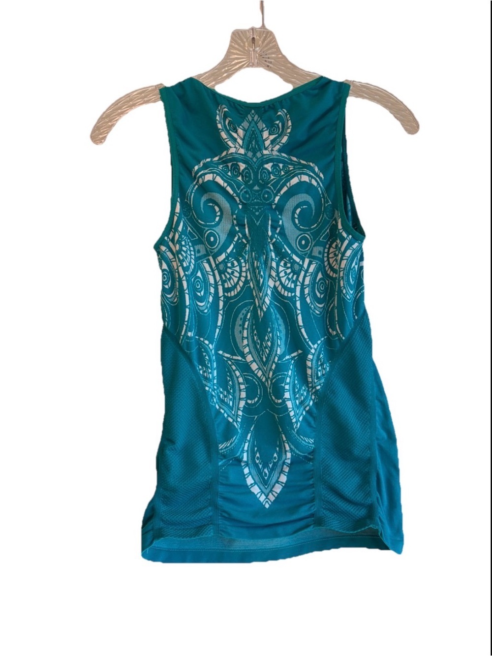 Athleta Turquoise Blue Green Seamless Stride Seamless Tank top Size Small - Picture 2 of 3